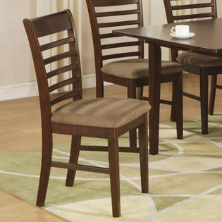 East West Milan Side Chair - Finish: Saddle Brown, Upholstery: Microfiber (Set of 2) East West Milan Side Chair - Finish: Saddle Brown, Upholstery: Microfiber (Set of 2)