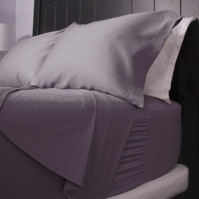 Sealy 300 Thread Count Cotton Sateen Sheet Set - Size: Full, Color: Elderberry Sealy 300 Thread Count Cotton Sateen Sheet Set - Size: Full, Color: Elderberry