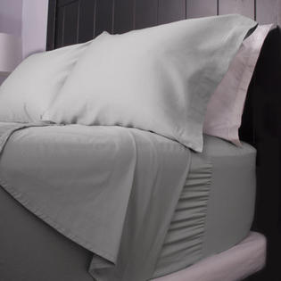 Sealy 300 Thread Count Cotton Sateen Sheet Set - Size: Queen, Color: Gray Sealy 300 Thread Count Cotton Sateen Sheet Set - Size: Queen, Color: Gray