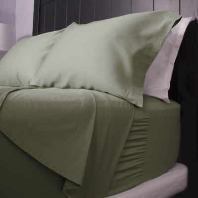 Sealy 300 Thread Count Cotton Sateen Sheet Set - Size: King, Color: Green Sealy 300 Thread Count Cotton Sateen Sheet Set - Size: King, Color: Green