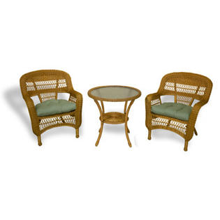 Tortuga Outdoor Portside 3 Piece Bistro Set - Fabric: Monti Leaf, Finish: Southwest Amber Tortuga Outdoor Portside 3 Piece Bistro Set - Fabric: Monti Leaf, Finish: Southwest Amber