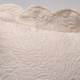 Caravelle Matelassé Season Butterfield Coverlet - Size: Queen, Color: White Caravelle Matelassé Season Butterfield Coverlet - Size: Queen, Color: White
