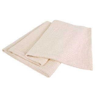Wildon Home Grand Hotel All-Natural 100-Percent Cotton Basket Woven Blanket - Color: Ivory, Size: Full/Queen Wildon Home Grand Hotel All-Natural 100-Percent Cotton Basket Woven Blanket - Color: Ivory, Size: Full/Queen