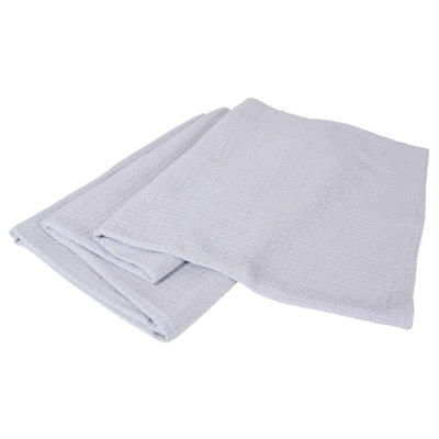 Wildon Home Grand Hotel All-Natural 100-Percent Cotton Basket Woven Blanket - Size: Twin, Color: Grey Wildon Home Grand Hotel All-Natural 100-Percent Cotton Basket Woven Blanket - Size: Twin, Color: Grey