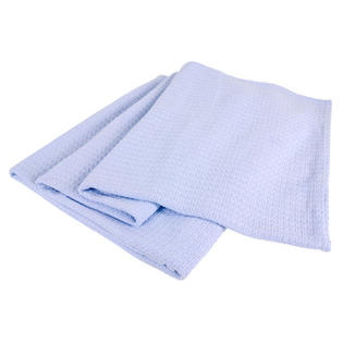 Wildon Home Grand Hotel All-Natural 100-Percent Cotton Basket Woven Blanket - Color: Light Blue, Size: Full/Queen Wildon Home Grand Hotel All-Natural 100-Percent Cotton Basket Woven Blanket - Color: Light Blue, Size: Full/Queen