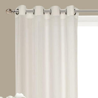United Curtain Co. Venetian Grommet Curtain Panel (Set of 2) - Color: Natural, Size: 95 United Curtain Co. Venetian Grommet Curtain Panel (Set of 2) - Color: Natural, Size: 95