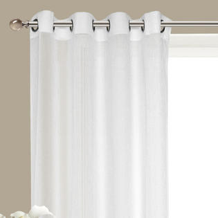 United Curtain Co. Venetian Grommet Curtain Panel (Set of 2) - Color: White, Size: 108 United Curtain Co. Venetian Grommet Curtain Panel (Set of 2) - Color: White, Size: 108