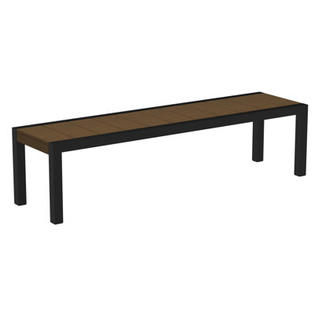 Trex Outdoor Surf City Aluminium Garden Bench - Color: Textured Black/Tree House Trex Outdoor Surf City Aluminium Garden Bench - Color: Textured Black/Tree House