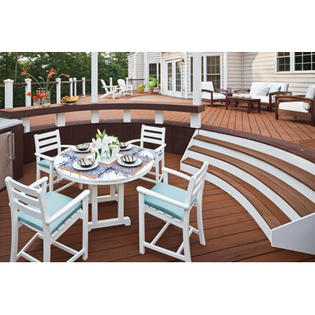 Trex Outdoor Monterey Bay Round Dining Table - Color: Stepping Stone, Table Size: 36 Trex Outdoor Monterey Bay Round Dining Table - Color: Stepping Stone, Table Size: 36