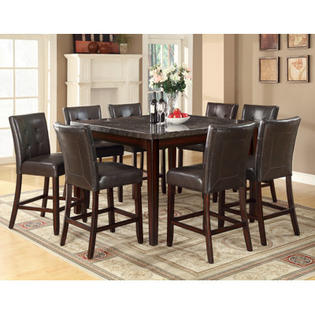Wildon Home Laurence Counter Height Dining Table (9 Pieces) - Finish: Cream Wildon Home Laurence Counter Height Dining Table (9 Pieces) - Finish: Cream