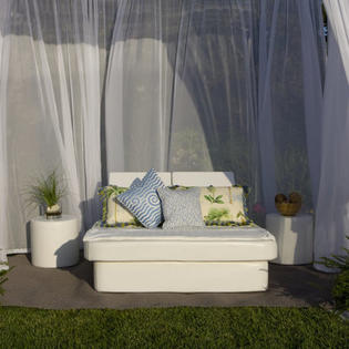 La-Fete Spa 4 Piece Lounge Seating Group - Fabric: Bronze Linen La-Fete Spa 4 Piece Lounge Seating Group - Fabric: Bronze Linen