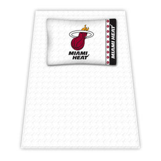 Sports Coverage NBA Micro Fiber Sheet Set - Size: Twin, NBA Team: Miami Heat Sports Coverage NBA Micro Fiber Sheet Set - Size: Twin, NBA Team: Miami Heat