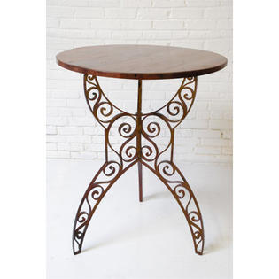 Artesano Home Decor Tuscan Pub Table - Base Finish: Oxidized, Top Finish: Wood, Size: 32 Artesano Home Decor Tuscan Pub Table - Base Finish: Oxidized, Top Finish: Wood, Size: 32
