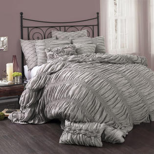 Lush Decor Madelynn 3 Piece Comforter Set - Size: Queen, Color: Gray Lush Decor Madelynn 3 Piece Comforter Set - Size: Queen, Color: Gray