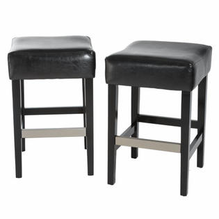 Home Loft Concept Exclusives Brinkley Bar Stool with Cusion (Set of 2) - Seat Color: Black Home Loft Concept Exclusives Brinkley Bar Stool with Cusion (Set of 2) - Seat Color: Black