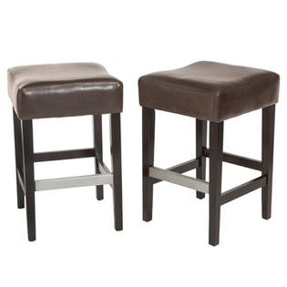 Home Loft Concept Exclusives Brinkley Bar Stool with Cusion (Set of 2) - Seat Color: Brown Home Loft Concept Exclusives Brinkley Bar Stool with Cusion (Set of 2) - Seat Color: Brown