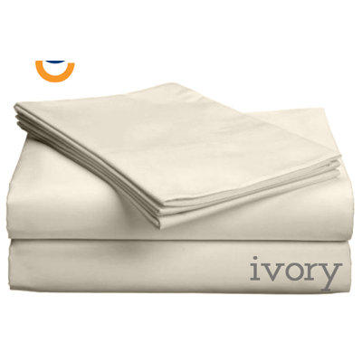 Gotcha Covered Luxe 618 Thread Deep Pocket Sheet Set - Color: Ivory, Size: King Gotcha Covered Luxe 618 Thread Deep Pocket Sheet Set - Color: Ivory, Size: King