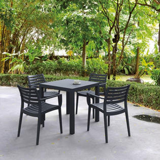 Compamia Artemis 5 Piece Dining Set - Finish: Black Compamia Artemis 5 Piece Dining Set - Finish: Black