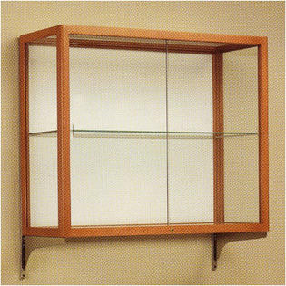 Waddell Heirloom 894 Series Wall Mounted Display Case (Oak Finish) - Case Back: Plaque Fabric, Wood Color: Autumn Oak Waddell Heirloom 894 Series Wall Mounted Display Case (Oak Finish) - Case Back: Plaque Fabric, Wood Color: Autumn Oak