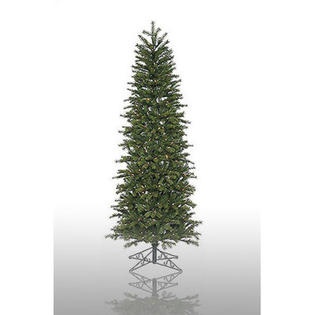 Vickerman Redwood 9.5' Green Slim Artificial Christmas Tree with 550 Pre-Lit Multicolored Lights with Stand Vickerman Redwood 9.5' Green Slim Artificial Christmas Tree with 550 Pre-Lit Multicolored Lights with Stand