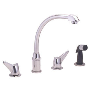 Elkay Two-Handle Widespread Kitchen Faucet with Side Spray and Hose Elkay Two-Handle Widespread Kitchen Faucet with Side Spray and Hose