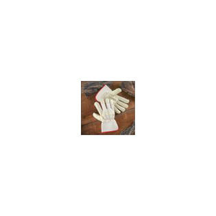 Radnor Large Unlined Grain Cowhide Leather Palm Glove With Rubberized Safety Cuff And Elastic Back Radnor Large Unlined Grain Cowhide Leather Palm Glove With Rubberized Safety Cuff And Elastic Back