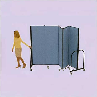 ScreenFlex Commercial Edition Five Panel Portable Room Divider - Color/Material: Mauve Fabric, Height: 6' ScreenFlex Commercial Edition Five Panel Portable Room Divider - Color/Material: Mauve Fabric, Height: 6'