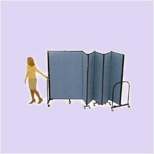 ScreenFlex Commercial Edition Seven Panel Portable Room Divider - Color/Material: Gray Fabric, Height: 7'-4'' ScreenFlex Commercial Edition Seven Panel Portable Room Divider - Color/Material: Gray Fabric, Height: 7'-4''