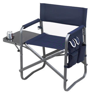 Picnic At Ascot Director Chair with Table - Finish: Navy Picnic At Ascot Director Chair with Table - Finish: Navy