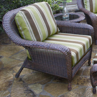 Tortuga Outdoor Lexington Club Chair - Fabric Color: Vera Cruz Coal, Finish: Java Tortuga Outdoor Lexington Club Chair - Fabric Color: Vera Cruz Coal, Finish: Java