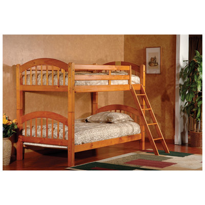 InRoom Designs Twin over Twin Arched Bunk Bed - Finish: Honey Oak InRoom Designs Twin over Twin Arched Bunk Bed - Finish: Honey Oak