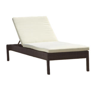 Source Outdoor Manhattan Chaise Lounge with Cushion - Fabric Color: Off-White Source Outdoor Manhattan Chaise Lounge with Cushion - Fabric Color: Off-White
