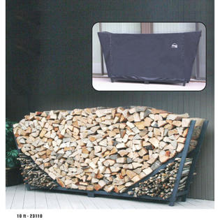 ShelterIt Steel Firewood Rack - Length: 10 Feet, Sides: Slanted ShelterIt Steel Firewood Rack - Length: 10 Feet, Sides: Slanted