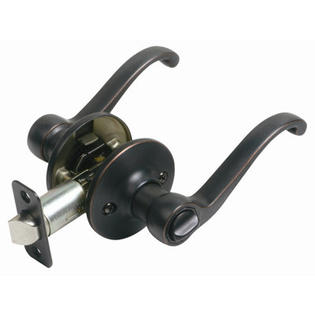 Design House Scroll Lever Interior Locks with Privacy Function - Finish: Polished Brass, Latch Type: 2-Way Latch Design House Scroll Lever Interior Locks with Privacy Function - Finish: Polished Brass, Latch Type: 2-Way Latch