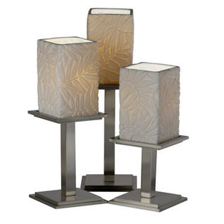 Justice Design Group Limoges Montana 3 Light Portable Table Lamp (Set of 3) - Finish: Brushed Nickel, Impression: Waves Justice Design Group Limoges Montana 3 Light Portable Table Lamp (Set of 3) - Finish: Brushed Nickel, Impression: Waves