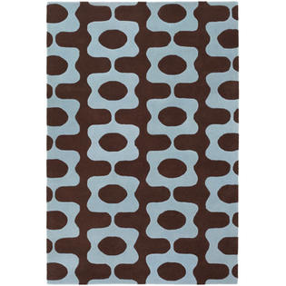 Chandra Inhabit Designer Brown/Blue Rug - Rug Size: 7'9 Chandra Inhabit Designer Brown/Blue Rug - Rug Size: 7'9