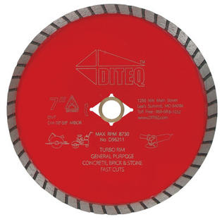 Diteq DX-T Standard Wide Turbo Diamond Blades - Size: 5 Diteq DX-T Standard Wide Turbo Diamond Blades - Size: 5