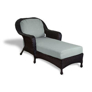 Tortuga Outdoor Lexington Chaise Lounge with Cushion - Finish: Tortoise, Fabric: Isadora Parchment Tortuga Outdoor Lexington Chaise Lounge with Cushion - Finish: Tortoise, Fabric: Isadora Parchment