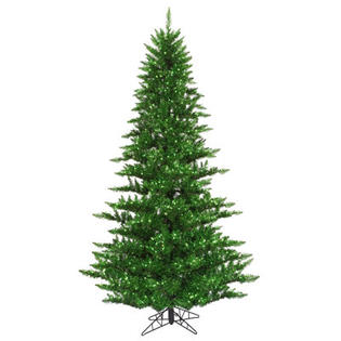 Vickerman 5.5' Tinsel Green Fir Artificial Christmas Tree with 400 Mini Lights Vickerman 5.5' Tinsel Green Fir Artificial Christmas Tree with 400 Mini Lights