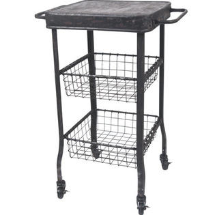 WILCO Metal 2 Drawer Rolling Cart WILCO Metal 2 Drawer Rolling Cart