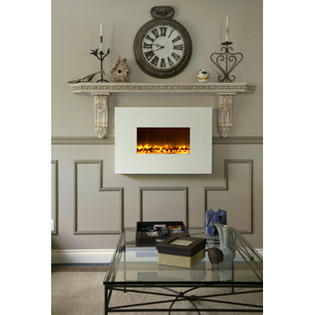 Dynasty Wall Mount Electric Fireplace - Finish: Grey Dynasty Wall Mount Electric Fireplace - Finish: Grey