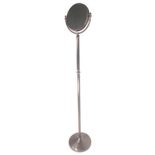 Allied Brass Universal Floor Mirror - Finish: Satin Nickel, Magnification: 3x Allied Brass Universal Floor Mirror - Finish: Satin Nickel, Magnification: 3x