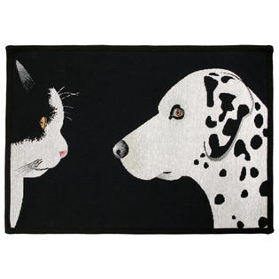 Park B Smith Ltd PB Paws & Co. Black / White Best Friends Tapestry Rug - Rug Size: 13 Park B Smith Ltd PB Paws & Co. Black / White Best Friends Tapestry Rug - Rug Size: 13