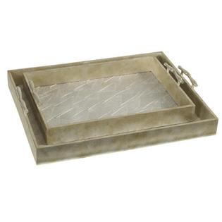 Reual James 2 Piece Decorative Tray Set - Finish: Padova Reual James 2 Piece Decorative Tray Set - Finish: Padova