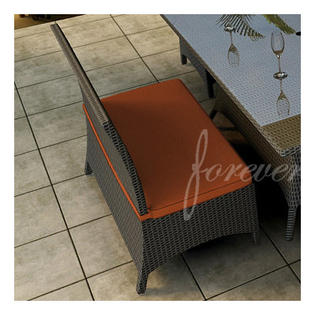 Forever Patio Hampton Polyethylene Loveseat Bench - Finish: Chocolate, Color: Canvas Rust / Spectrum Sierra Welt Forever Patio Hampton Polyethylene Loveseat Bench - Finish: Chocolate, Color: Canvas Rust / Spectrum Sierra Welt
