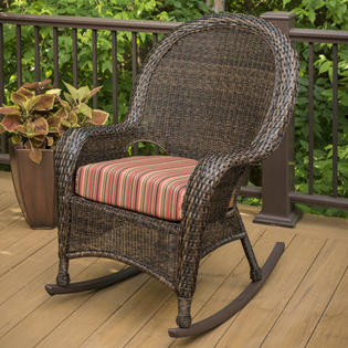 The Outdoor GreatRoom Company Balsam High Back Rocker Chair - Fabric: Dorsette Cherry The Outdoor GreatRoom Company Balsam High Back Rocker Chair - Fabric: Dorsette Cherry