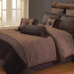Hallmart Collectibles Opulent Paisley Burgundy 10 Piece King Comforter Set - Size: Queen Hallmart Collectibles Opulent Paisley Burgundy 10 Piece King Comforter Set - Size: Queen