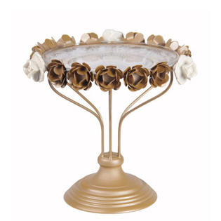 Privilege Glass Tray with Metal Base Privilege Glass Tray with Metal Base