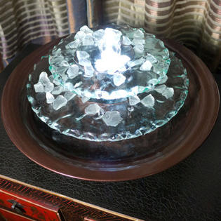 BLUWORLD Moonlight Glass Tabletop Fountain BLUWORLD Moonlight Glass Tabletop Fountain