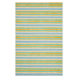 Isaac Mizrahi Blue / Green Striped Rug - Rug Size: Runner 2'3 Isaac Mizrahi Blue / Green Striped Rug - Rug Size: Runner 2'3